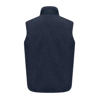 Navy fleece vest from Hoggs of Fife Melville Hybrid Gilet for cozy style
