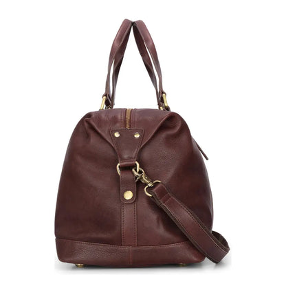 Brown leather Hoggs of Fife Monarch Carryon Holdall for country clothing and outdoor trips