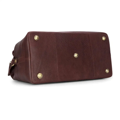 Dark brown Hoggs of Fife Monarch Leather Carryon Holdall for country clothing and hunting outdoors