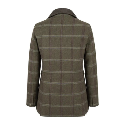 Olive green plaid blazer with button closure from Hoggs Of Fife Musselburgh Ladies collection