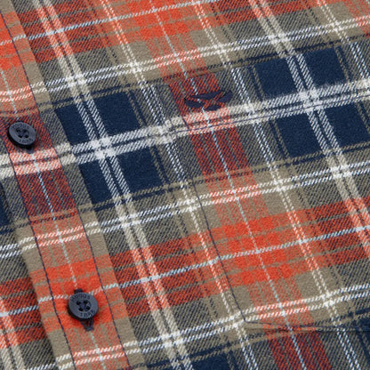 Hoggs of Fife Pitcairn Flannel Check Shirt with brushed finish and twin button-flap chest pocket
