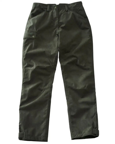 Olive green Hoggs Of Fife Rannoch Ladies Waterproof Field Trousers for outdoor adventures