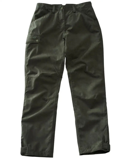 Olive green Hoggs Of Fife Rannoch Ladies Waterproof Field Trousers for outdoor adventures