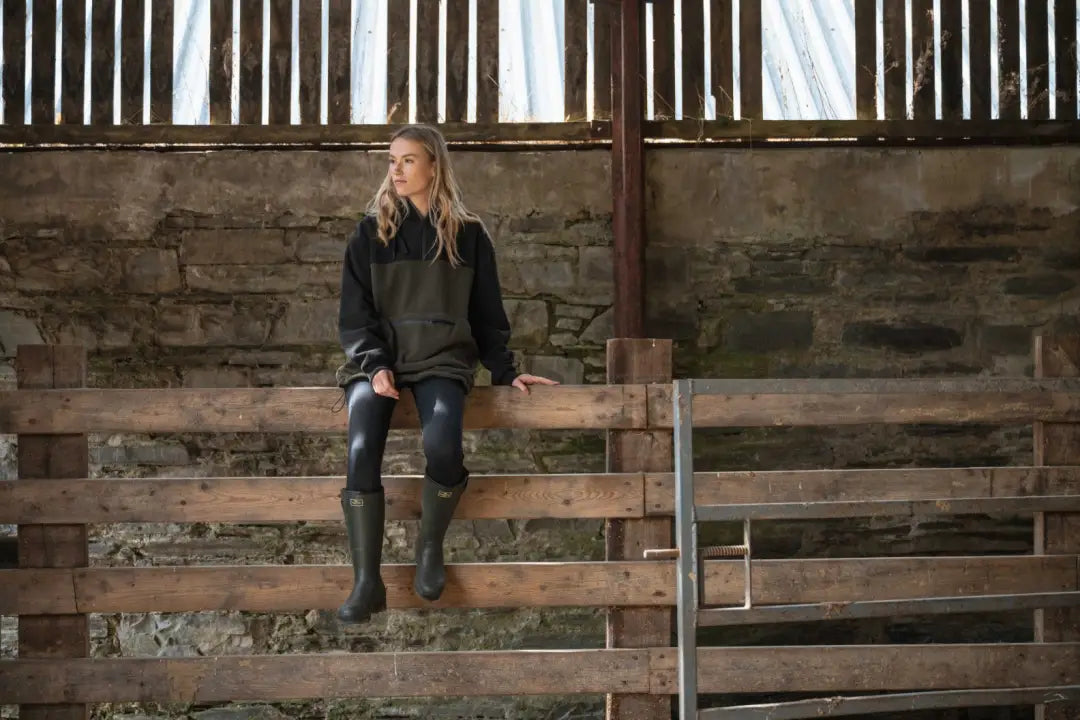 Black rubber rain boots with silver buckles from Hoggs of Fife Skye Ladies Active Thermal Leggings