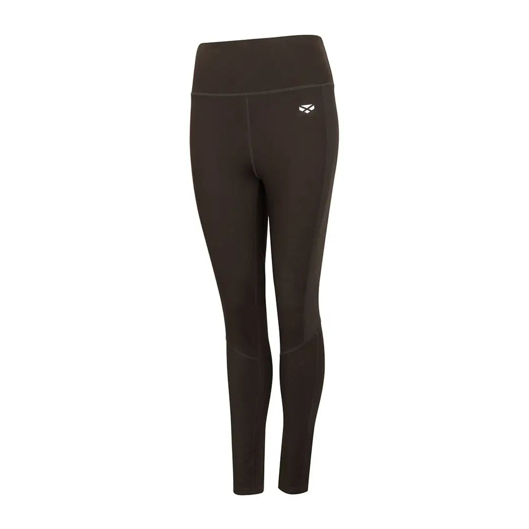 Dark brown Hoggs of Fife Skye Ladies Active Thermal Leggings with high waist