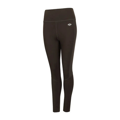 Dark brown Hoggs of Fife Skye Ladies Active Thermal Leggings with high waist