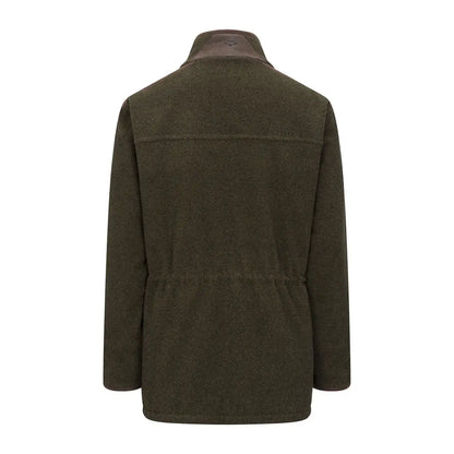 Men’s dark green Fife Sportsman Pro fleece jacket with brown collar from Hoggs of Fife