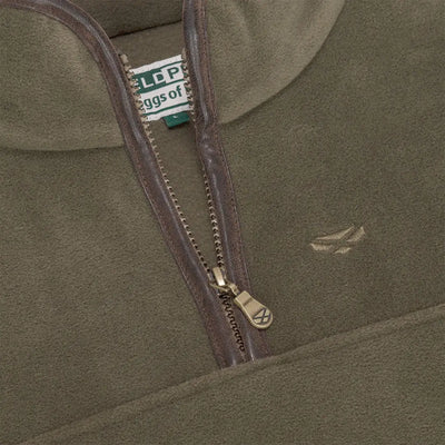 Olive green Hoggs of Fife Stenton zip fleece jacket for daily life