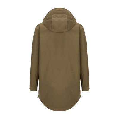 Olive green Hoggs of Fife Torness Trilaminate Waterproof Smock with hood and rounded hem