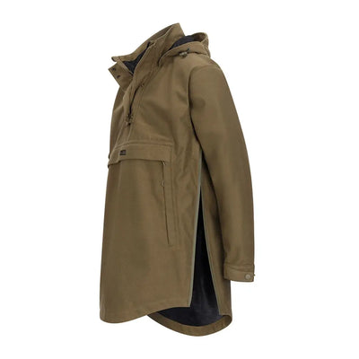 Olive green Hoggs of Fife Torness Trilaminate Waterproof Smock with hood and front pocket