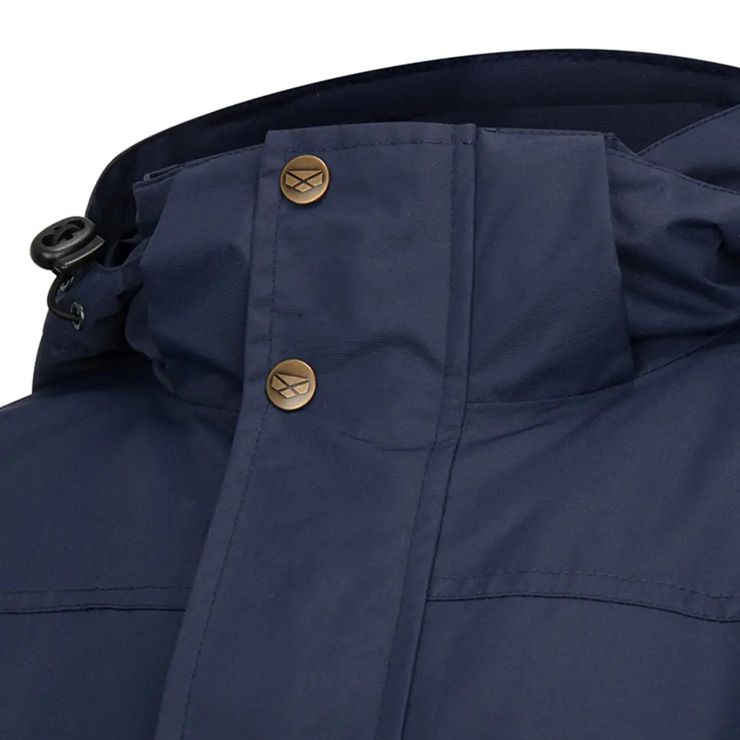Navy blue waterproof Hoggs of Fife Walker Mens Long Coat for country clothing and hunting outdoors
