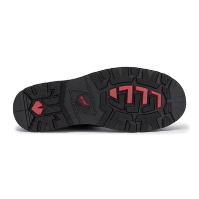 Black boot sole with red accents from Hoggs of Fife Zeus Safety Dealer Boots