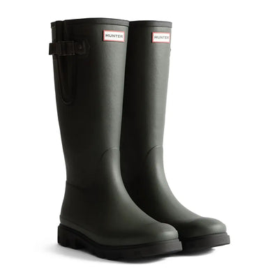 Olive green Hunter Unisex Field Downpour Adjustable Boots for rain and outdoor wear