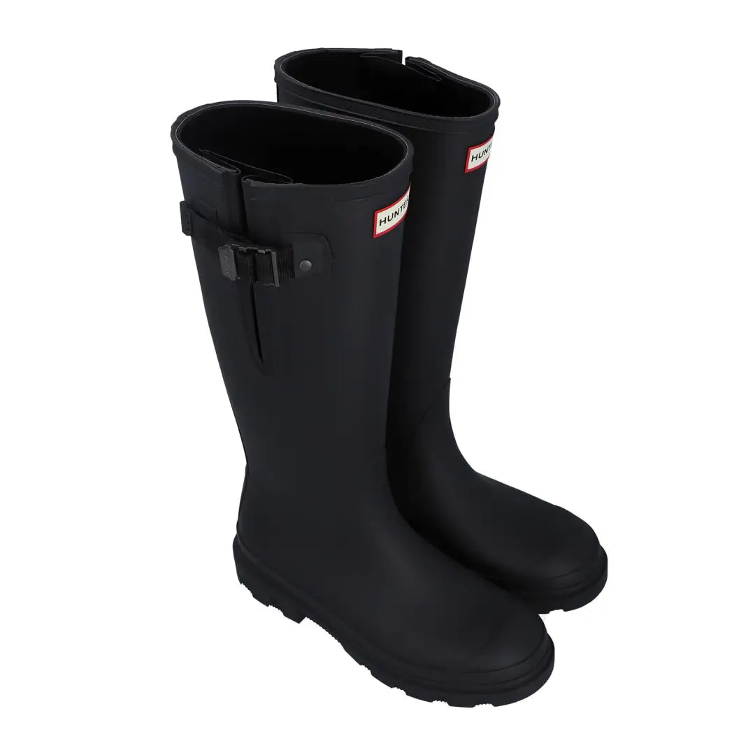 Hunter Unisex Field Downpour adjustable rain boots in black for all weather style
