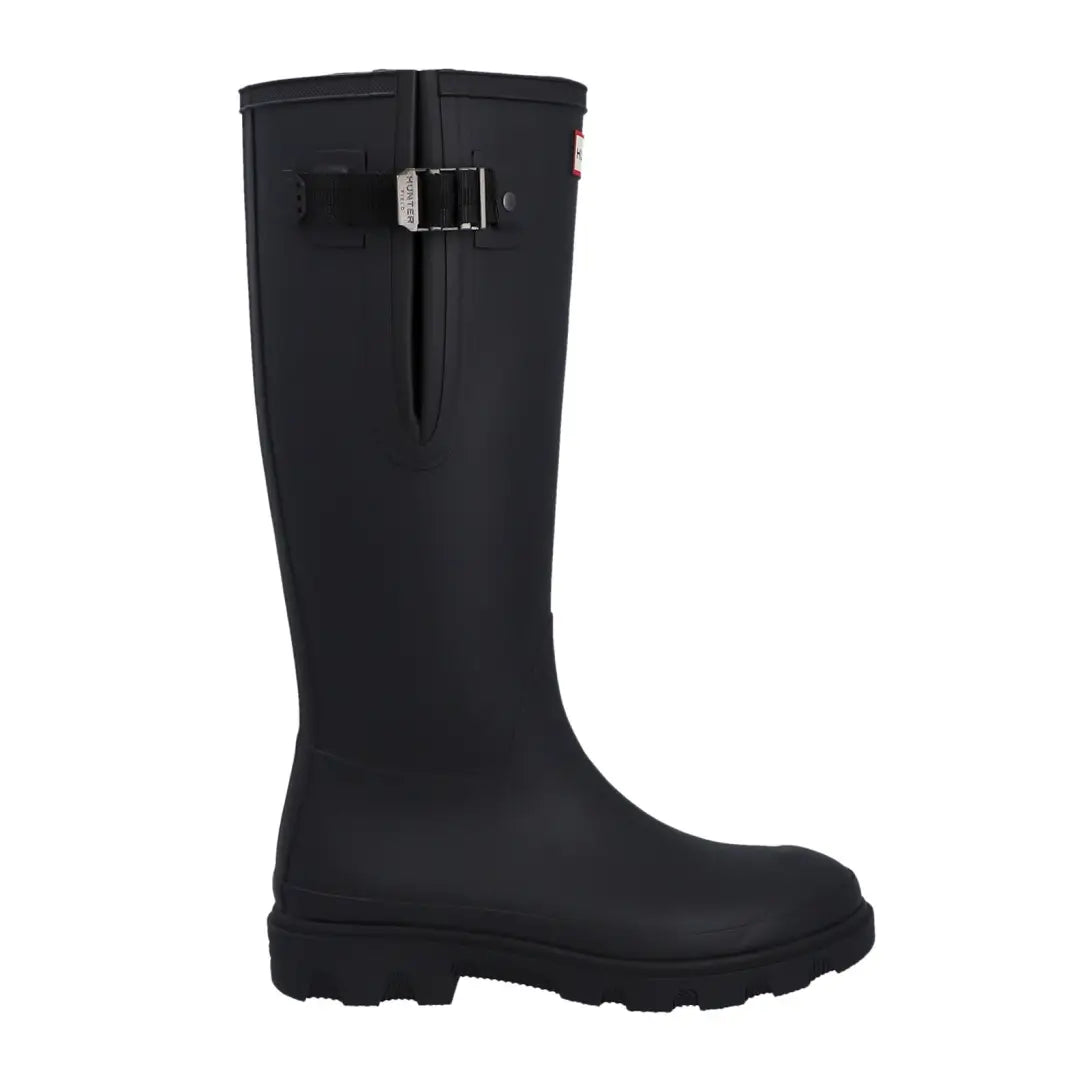 Black rubber Hunter Unisex Field Downpour Adjustable Boots for wet weather warmth