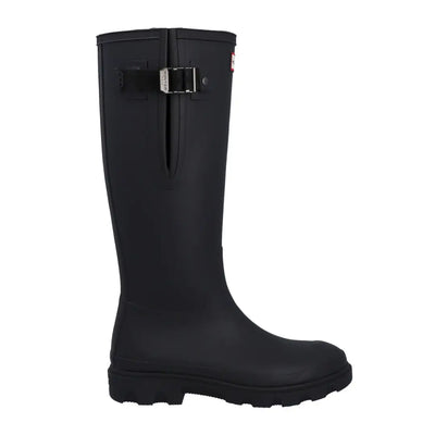 Black rubber Hunter Unisex Field Downpour Adjustable Boots for wet weather warmth