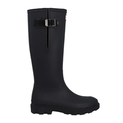 Black rubber Hunter Unisex Field Downpour Adjustable Boots for wet weather warmth