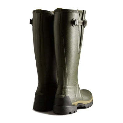 Olive green Hunter Womens Balmoral Tall Wellington Boots perfect for country clothing and outdoors