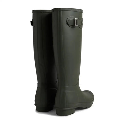 Green rubber rain boots from Hunter Womens Original Tall Boot collection