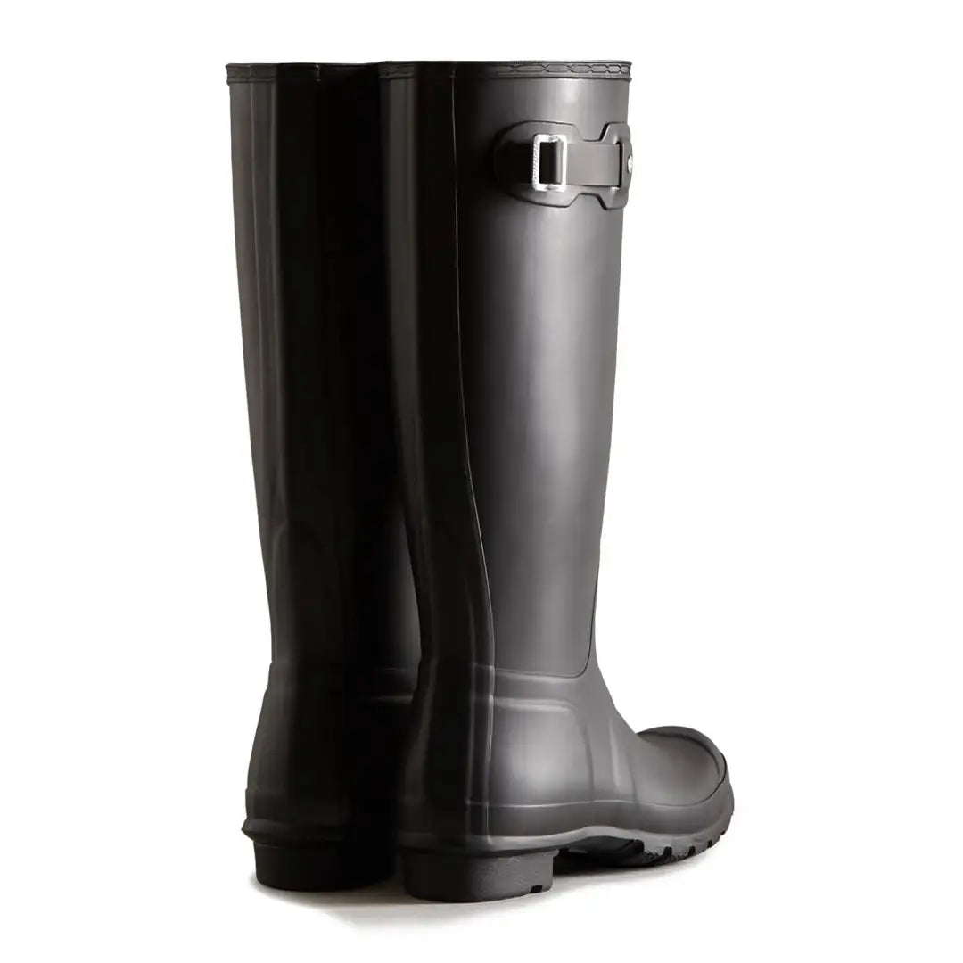 Black rubber Hunter Original Tall Boots perfect for country clothing and hunting adventures