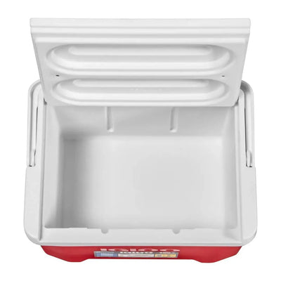 White and red Igloo Laguna Cooler open lid perfect for keeping drinks fresh and cool