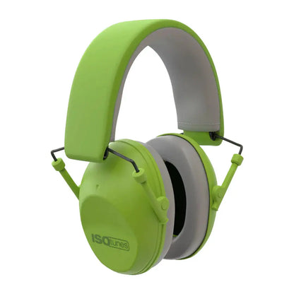 Isotunes Sport Junior green ear defender headphones with foam padding