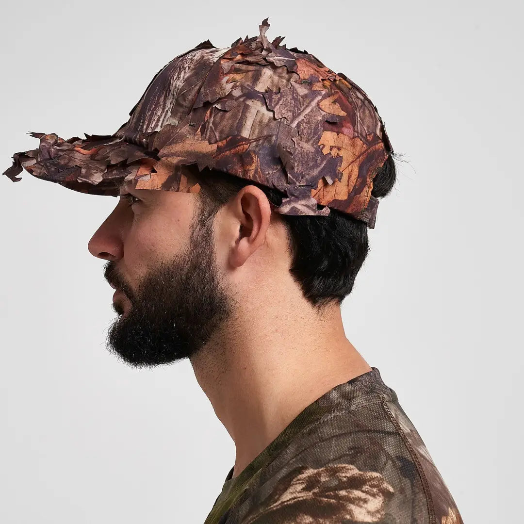 Rugged Jack Pyke 3D leafy baseball cap with frayed brim