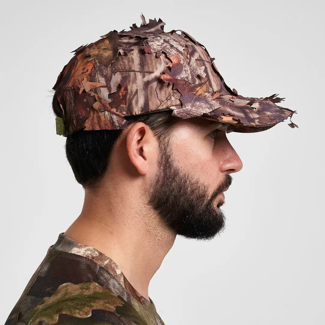 Jack Pyke 3D Leafy Baseball Hat in camo earth tones