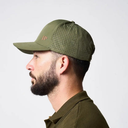Jack Pyke Airflow Baseball Cap in olive green perforated style
