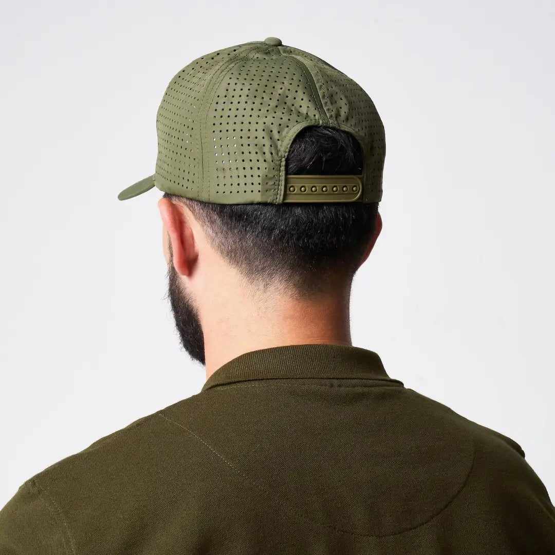 Jack Pyke Airflow baseball cap in olive green perforated style
