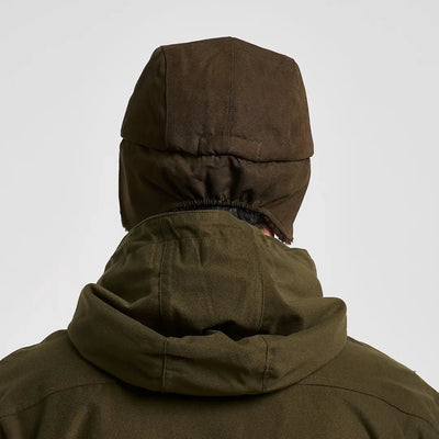 Cozy Jack Pyke Alaska hat in brown with fleece lining and elastic band