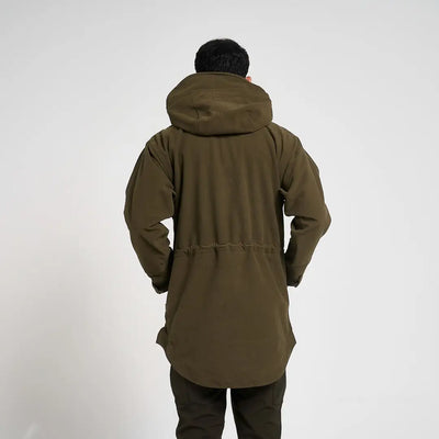 Olive green Jack Pyke Argyll hooded parka smock