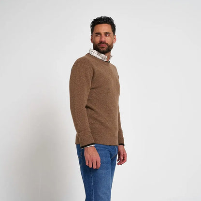 Jack Pyke Ashcombe lambswool crewknit pullover in camel color