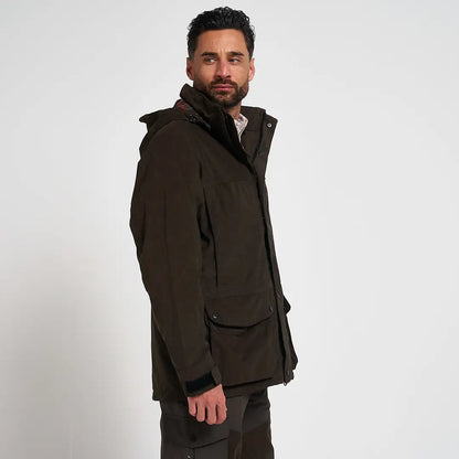 Dark olive-green Jack Pyke Ashcombe hooded jacket with modern design