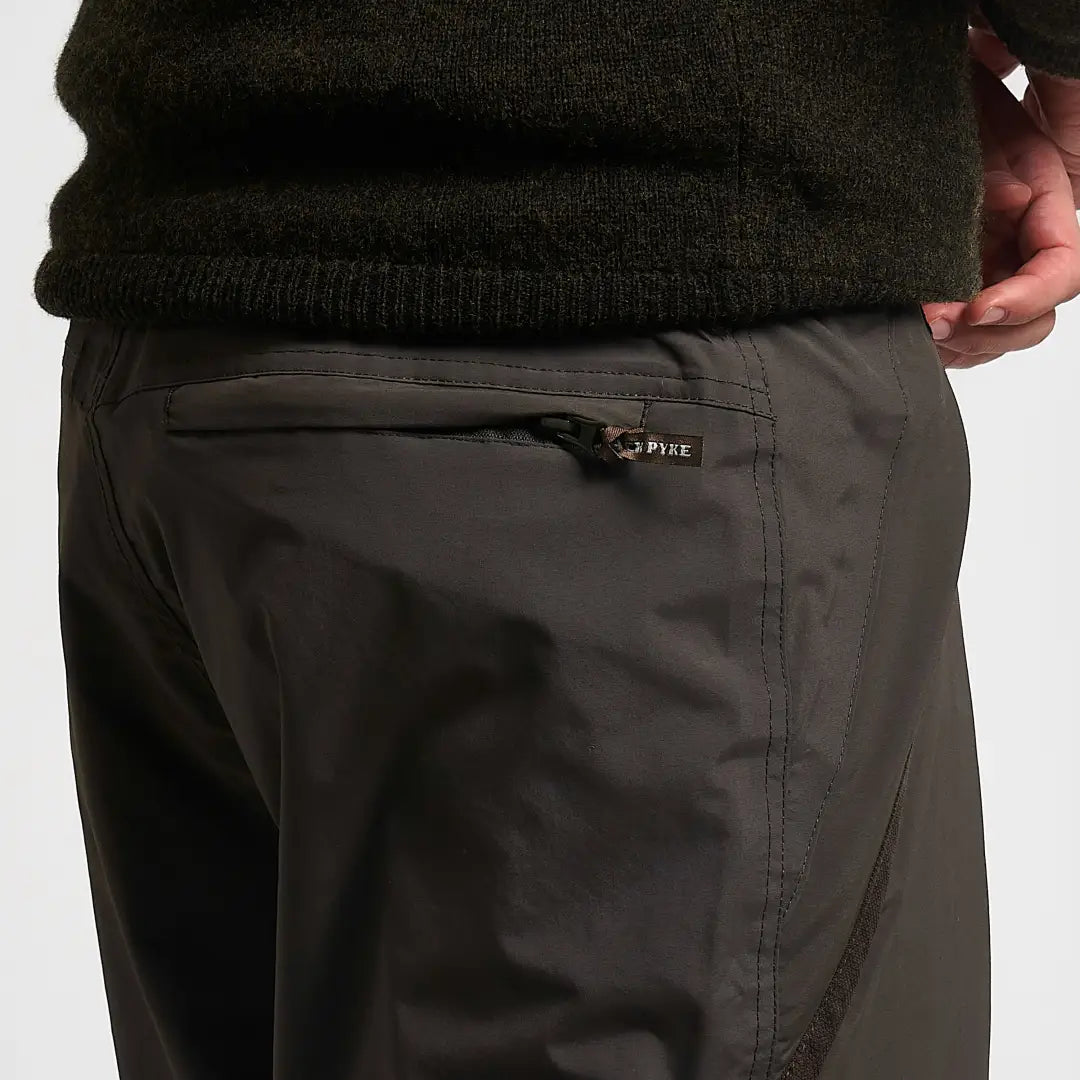 Sleek dark gray Jack Pyke Ashcombe trousers with two zipped pockets