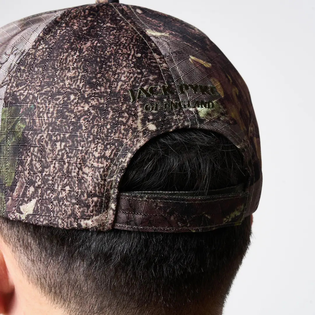 Jack Pyke camouflage panel baseball hat with green, brown, beige tones