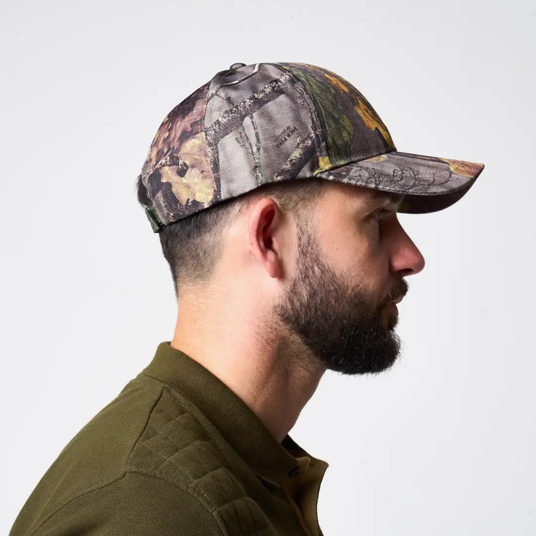 Jack Pyke camouflage panel baseball hat with curved brim and strap