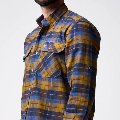 Jack Pyke Bleasdale Heavy blue plaid flannel shirt