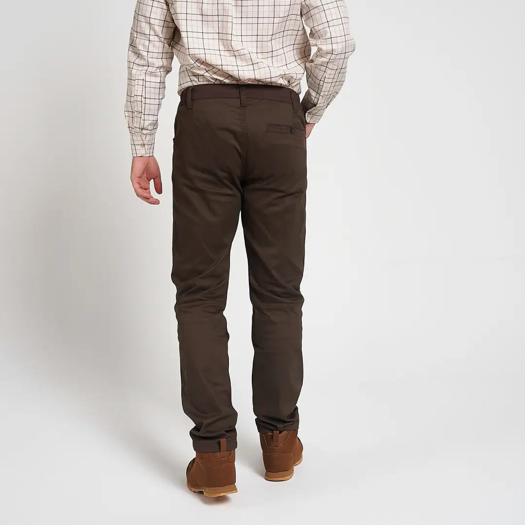 Jack Pyke cotton stretch trousers in brown with subtle texture