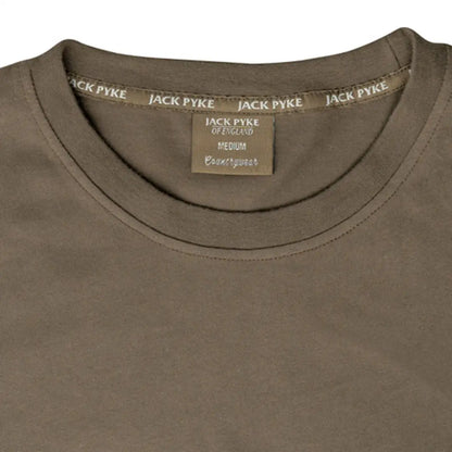 Olive green Jack Pyke cotton crewneck t-shirt from England