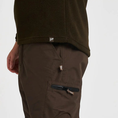 Jack Pyke County Fleece Top with olive green cargo pants, black zipper