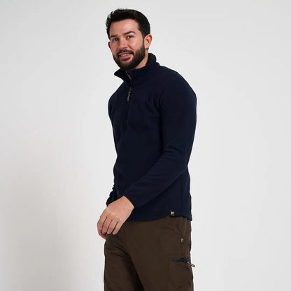 Jack Pyke Country Fleece Top navy blue long-sleeve quarter-zip pullover