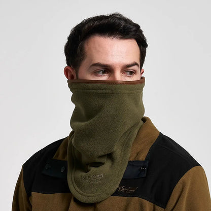 Jack Pyke Countryman olive green fleece neck gaiter with brown trim