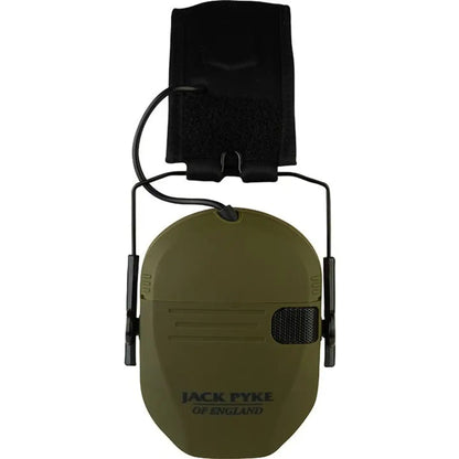 Olive green Jack Pyke Electronic Ear Defenders for hearing protection