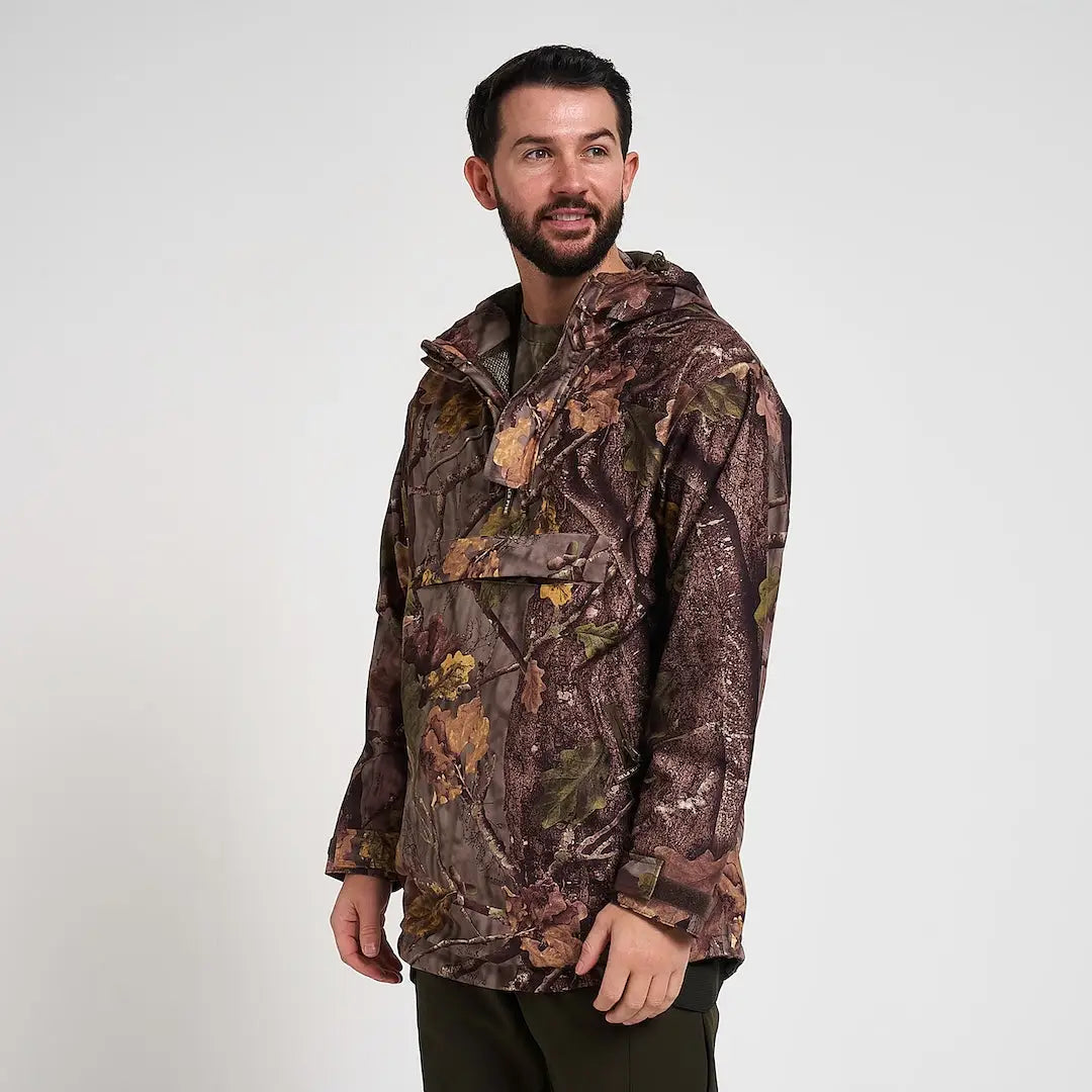 Jack Pyke Galbraith smock: camouflage hooded jacket in earthy tones