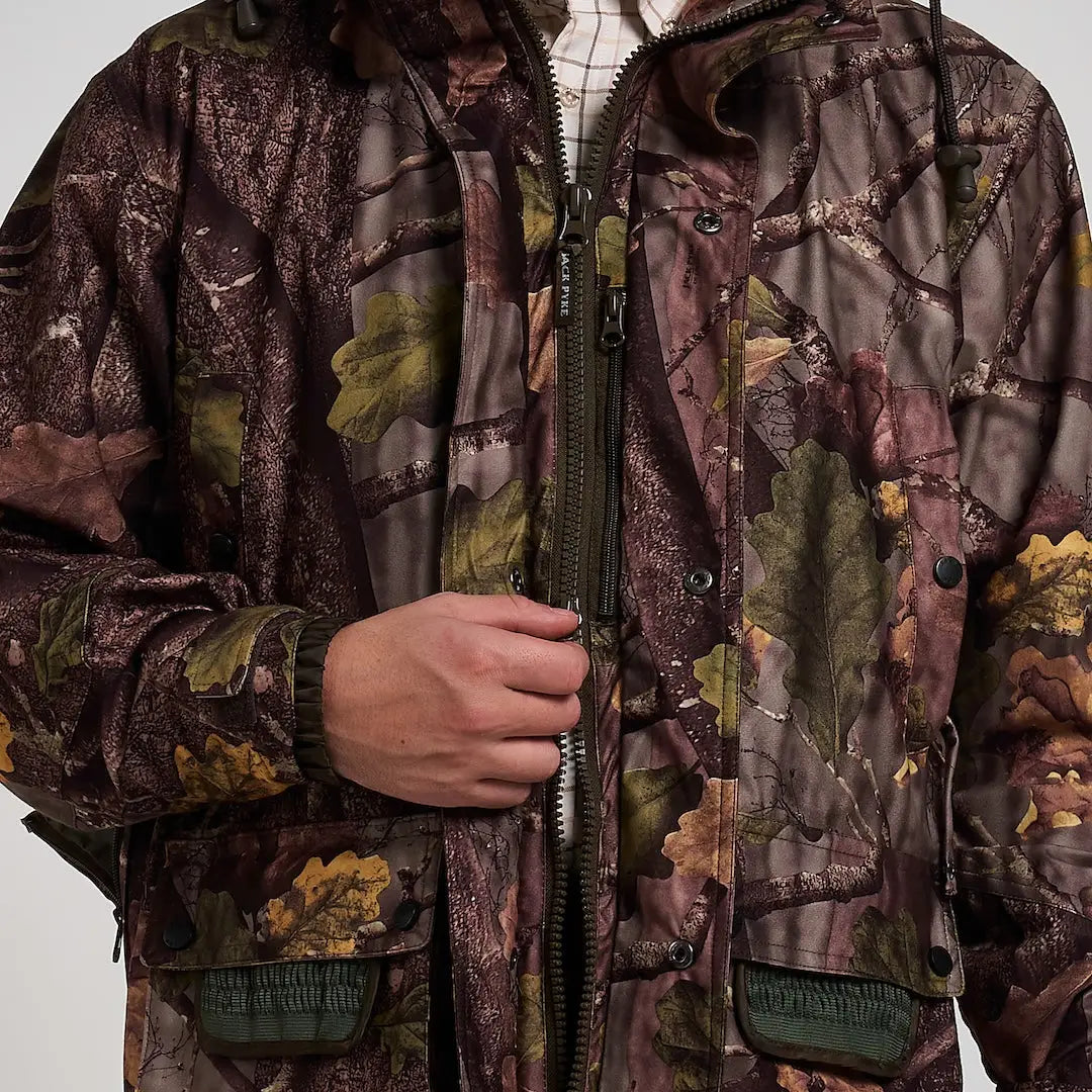 Jack Pyke Hunter camo waterproof jacket with hood and pockets