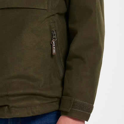 Olive green Jack Pyke Junior Galbraith Smock with zip pocket