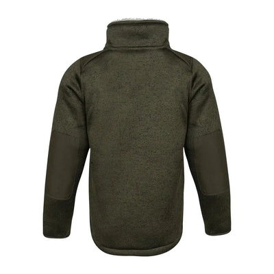 Jack Pyke Junior olive green fleece jacket with high collar and zipper