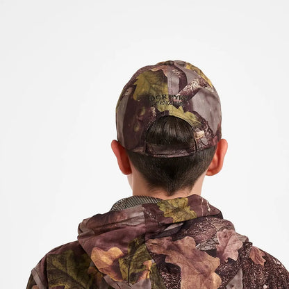 Jack Pyke Junior Stealth Baseball Cap with leaf camouflage