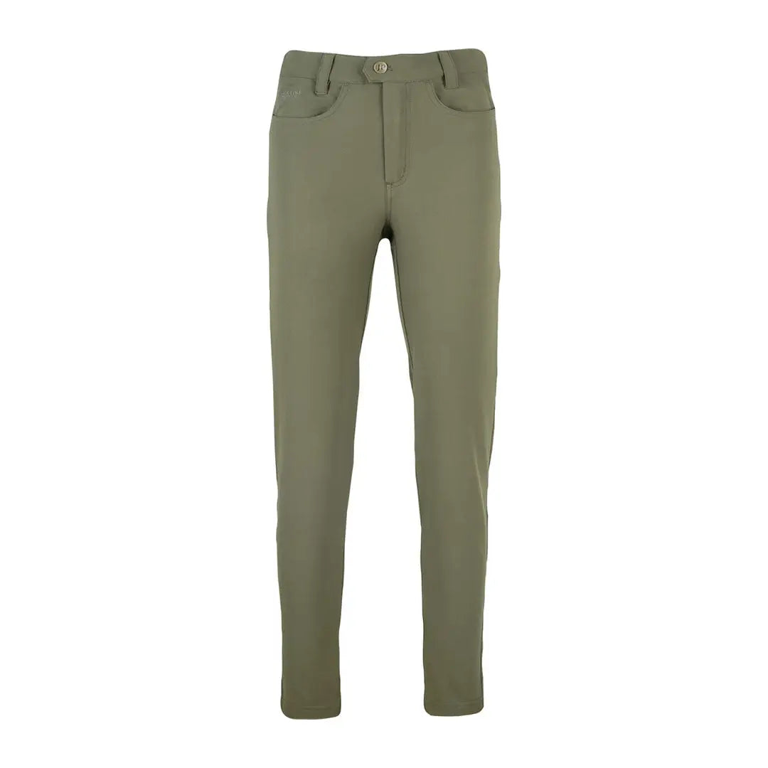 Jack Pyke ladies contour stretch pants in olive green slim fit